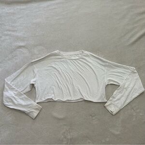 Balance Athletica/Vitality White Long Sleeve Crop Top